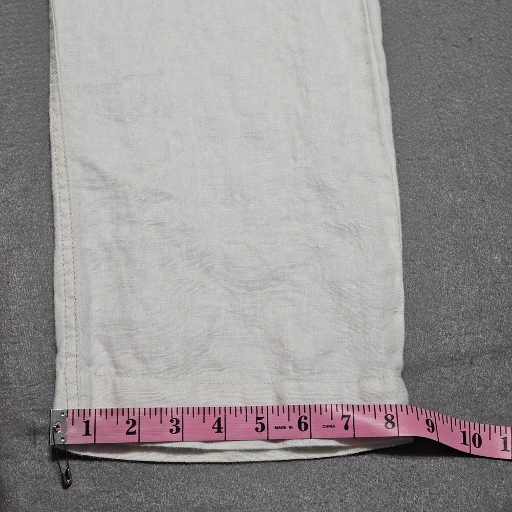 Tommy Bahama Relax Mens 30 Off White 100% Linen Straight Leg Coastal Pants